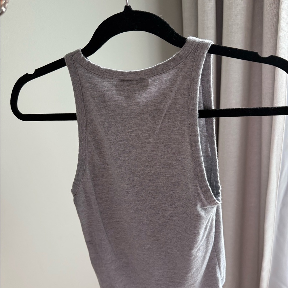 Topshop Gray Tank Top with Wide Straps
